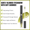 DE'LANCI Green Glitter Liquid Eye Shadow, Bright Glitter Eye Make-Up,