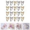 Vaguelly 100pcs Bowknot Nail Charms Shiny Diamond Nail Patches for