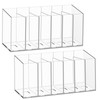 DECYOOL 2PCS Acrylic Organizers, Acrylic Makeup Brush Organizer 6 Compartments