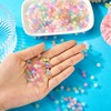 Craftdady 400pcs 6mm Round Clear Acrylic Beads Matte Mini Gradient