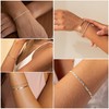 DEARMAY DEARMAY Dainty Silver Bracelets for Women Trendy, 925 Sterling