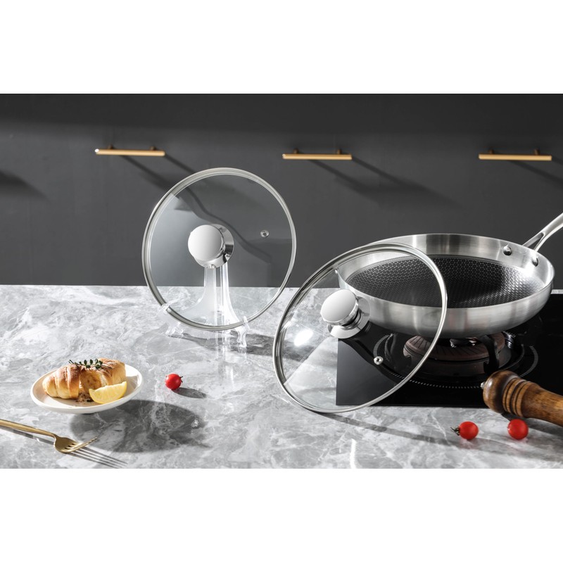 DERUI CREATION Tempered Glass Lid for Pots and Pans Saucepan,