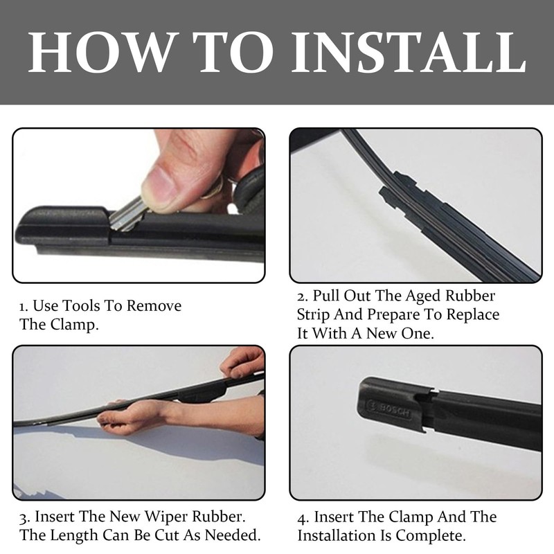 Pack of 6 32 inches 800 mm windscreen wiper replacement