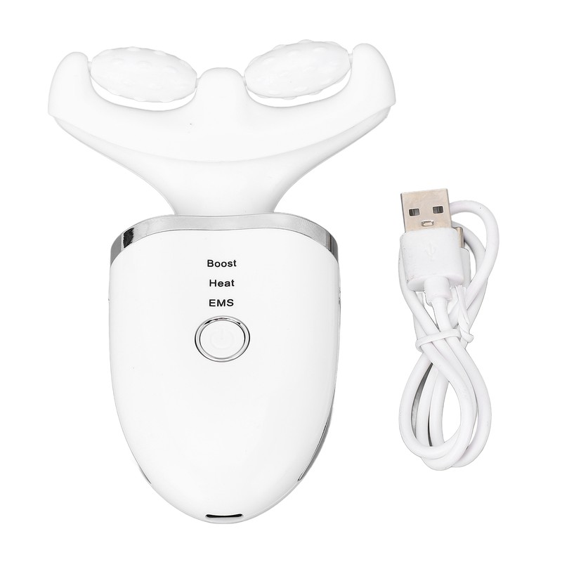 LED Neck Face Beauty Device with Detachable Massage Roller Heating