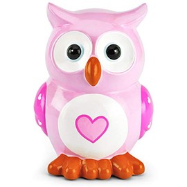 Mousehouse Gifts - Pink Heart Owl Piggy Bank, Charming Money Bank for Kids