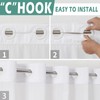 Shellspace No Hook 3 in 1 Shower Curtain with Snap