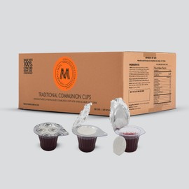 MM Pre Packaged Communion Cups | Box of 500 with juice and wafer | by The Miracle Meal