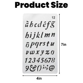 Letter Stencils 12 Pcs, Alphabet and Numbers Stencils Letters for Crafts Reusable | Letter Stencil for Painting on Wood, Wall, Fabric, Scrapbook, Sign, DIY Art Projects