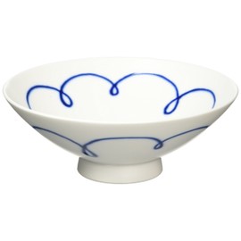 Hakusan Toki ST-10 Flat Tea Wan, White, Approx. 5.9 x 2.1 inches (15 x 5.3 cm), Mori Masahiro Design, Hasami Ware, Made in Japan