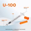 U-100 1mL/cc Lab Syringes with Needle 30G 5/16" (8mm) Individually