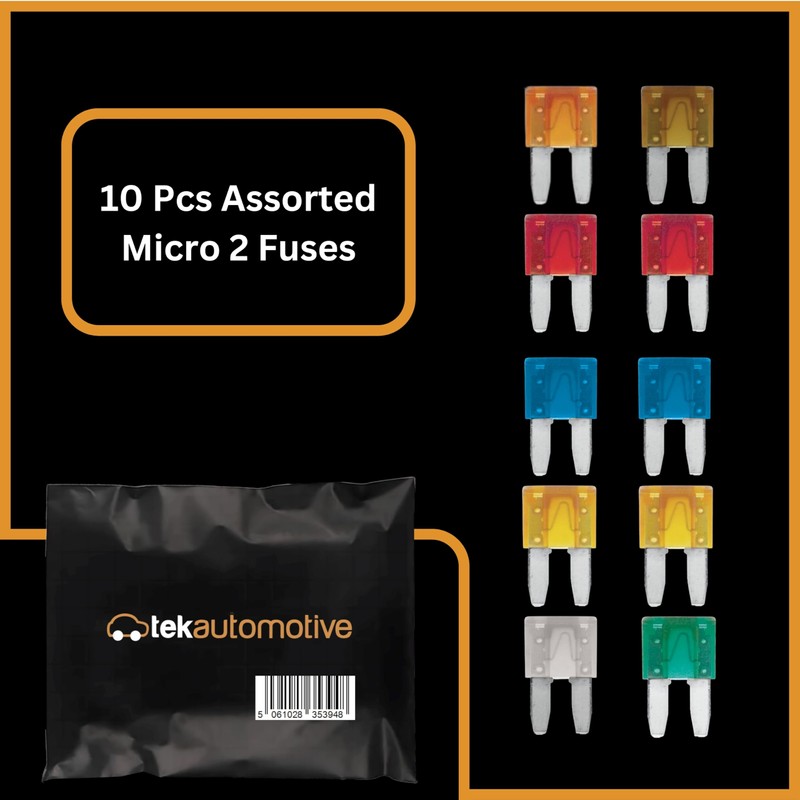 Tek Automotive Micro2 Car Fuses – 10 Pack ATR Blade