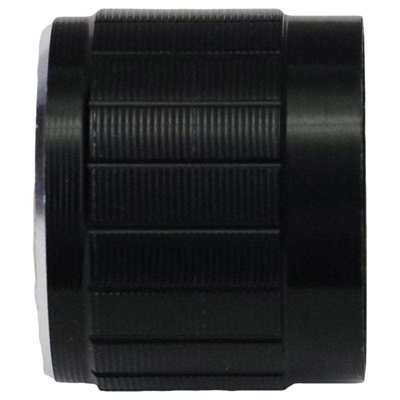 6mm Splined Hole Black Aluminium Amplifier/HiFi Control Knob Pack of