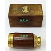 Handcrafted Nautical Decor Scout's Brass/Wood Spyglass Telescope With Rosewood Box,6'',