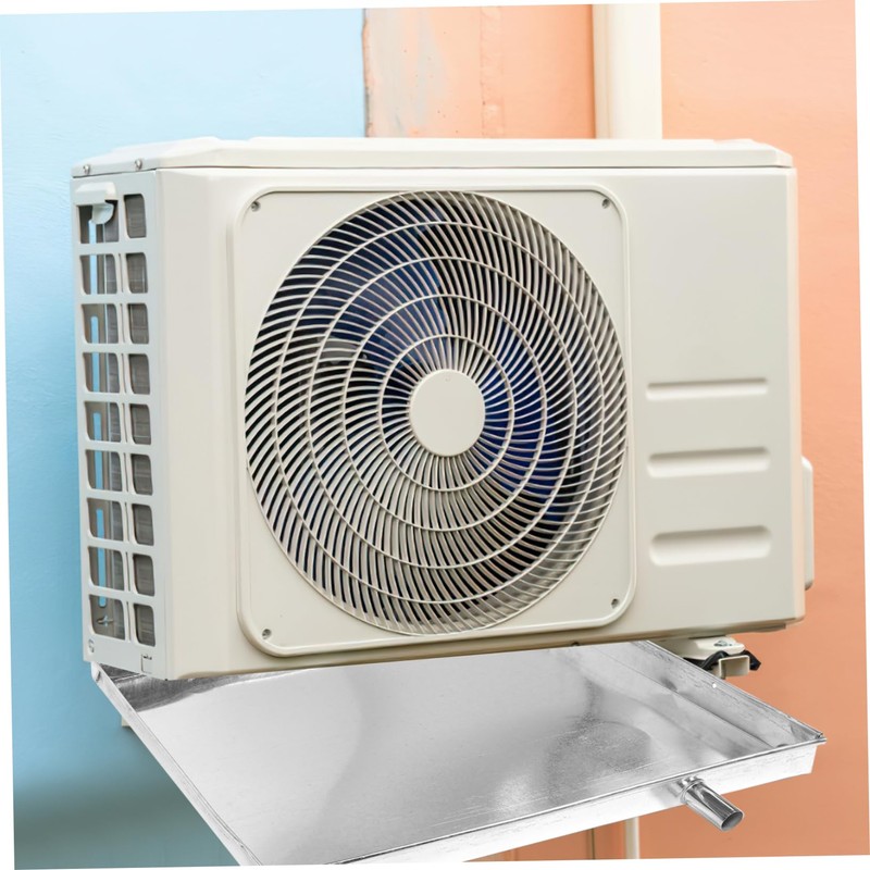 ORFOFE Air Conditioner Drain Pan 15.74In Galvanized Iron Drip Tray