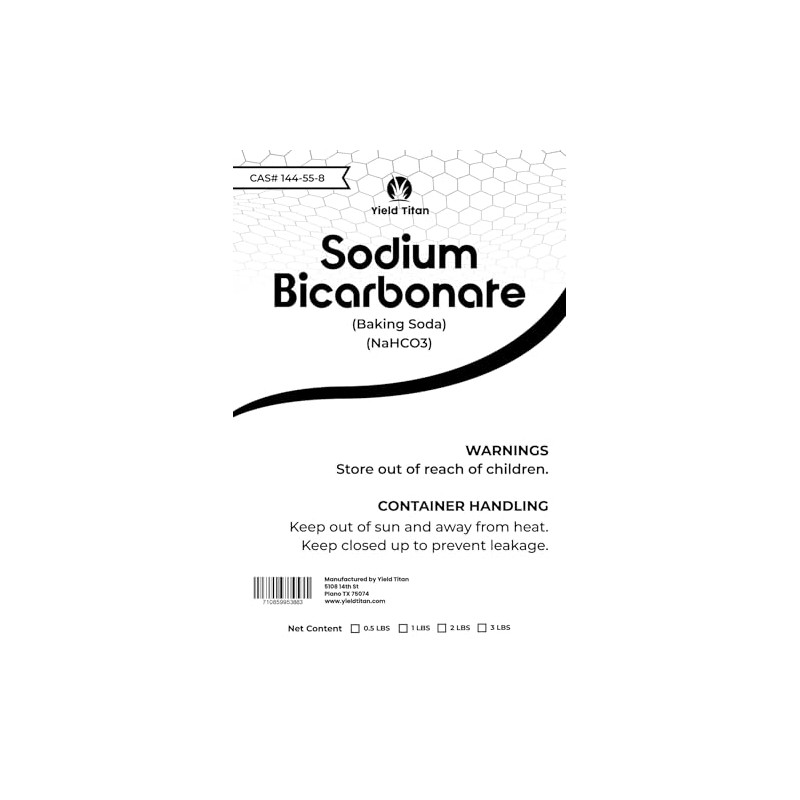 Yield Titan Sodium Bicarbonate (Baking Soda) NaHCO3 - For Baking,