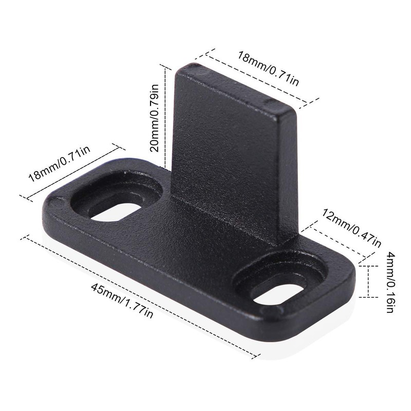 Homode Barn Door Floor Guide, Matte Black Metal Floor Mounted