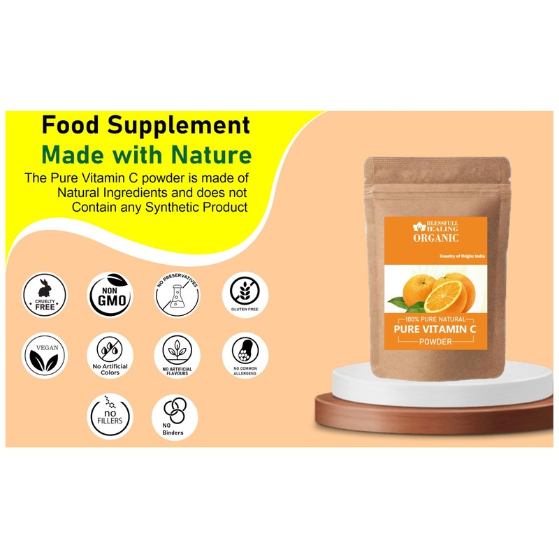 Blessfull Healing Blessfull Healing Organic Pure Vitamin C Powder 100%