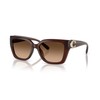 COACH Women's HC8408U Universal Fit Square Sunglasses, Milky Hazelnut/Brown Gradient,