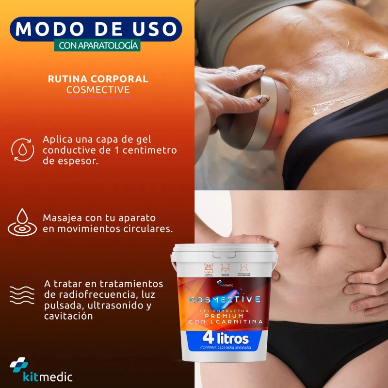 Gel Conductor Premium L-carnitina Corporal Reductivo 4litros