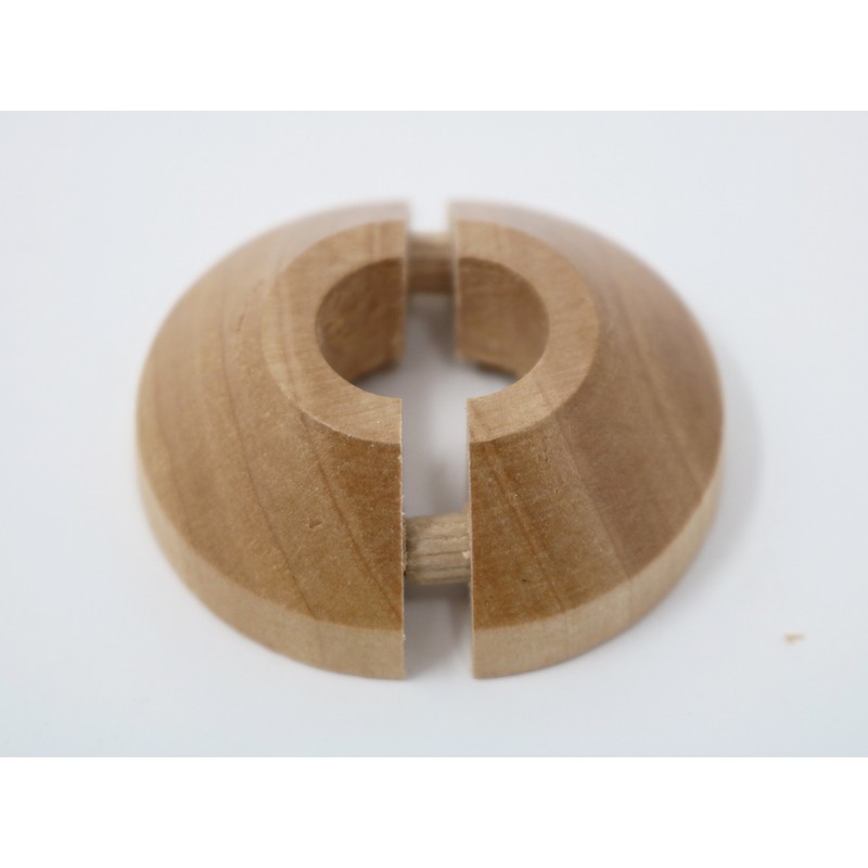 Visua Solid Wood Pipe Collars/Roses/Entry Points to fit 15mm Pipes.
