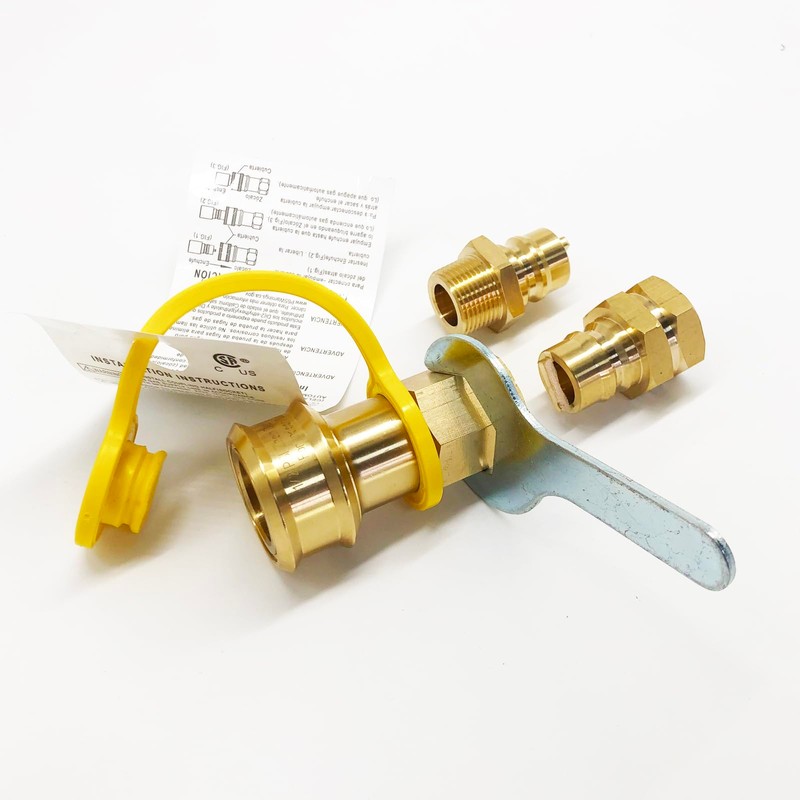 GRILLJOB 3/4" Female and Male Solid Brass Dual Fuel Generator