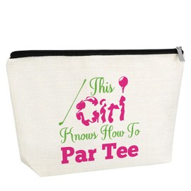 Gfhzdmf Golf Gifts for Girl Women Makeup Bag Golf Lovers Gift for Daughter Sister Friend Mom Aunt Appreciation Gift for Golfing Coach Player Team Cosmetic Bag with Zipper Toiletry Organizer Pouch