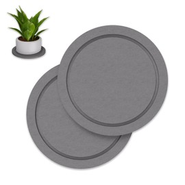 Johamoo 2 Pcs 6 Inch Diatomaceous Plant Saucer for Indoors, Quick Drying Plant Water Catcher Tray, Diatomaceous Earth Stone Plant Drainage Trays for Pots, Absorbent Stone Flower Plant Pot Drip Trays