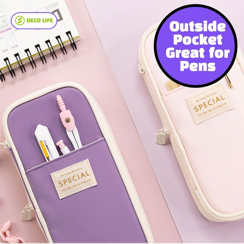 Deco Life® Large Pencil Case Stylish & Spacious Organizer for