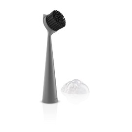 EVA SOLO | Dishbrush Nylon | Robust Washing-up Brush with a Practical and Effective Edge for Debris Removal | Elephant Grey