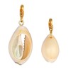Kauri Shell Charm Pendant Set Gold-Plated 925 Sterling Silver for