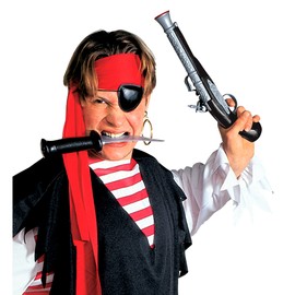 Widmann 3085P - Antike Piratenpistole, schwarz, Kostümzubehör, Seeräuber, Gewehr