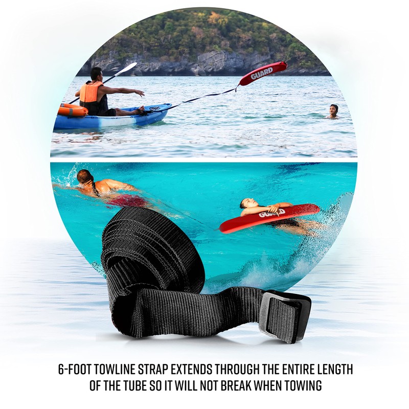 ASA TECHMED Durable Lifeguard Rescue Tube - Heavy Duty Construction,