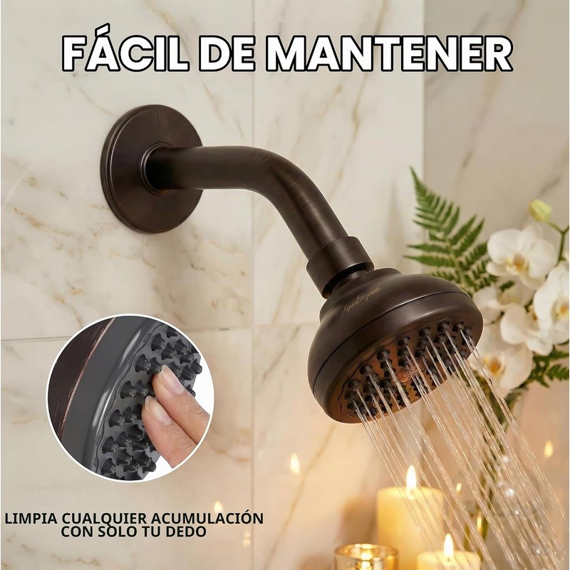 Aqua Elegante Regadera de Presión Potenciada - 6.8 LPM -