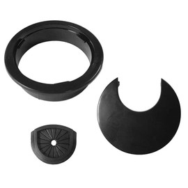 Yakamoz 12pcs 60mm Plastic Desktop Wiring Boxs, Desk Table Grommet Cord Cable Wire Cable Tidies Desk Caps Computer Desk Surface Port Hole Covers, Fit 60mm Hole