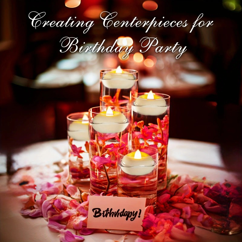 24 Pack 2" Flameless LED Floating Candles Battery Powered, Flickering,