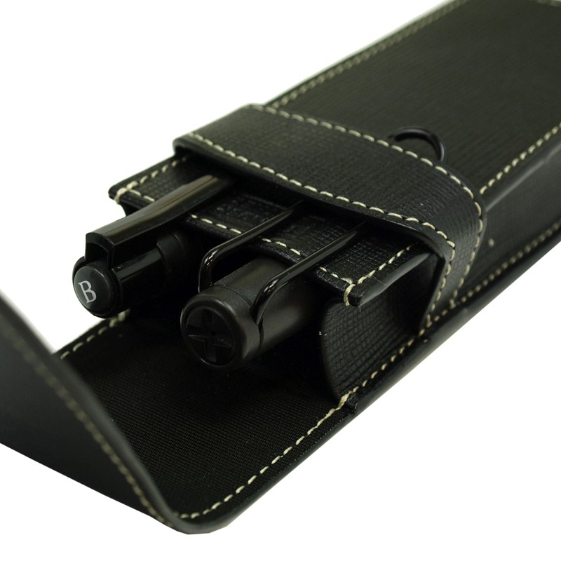 torenda-reza- Cowhide (Embossed) Pen Sheath with 2 Different [Black] TLPS