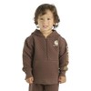 Carhartt Boys' Toddler Long-Sleeve Half-Zip Hooded Sweatshirt, Chestnut Brown, 3T