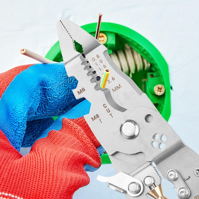 12-in-1 Wire Stripper with Current Measurement Function, Multifunctional Wire Stripper