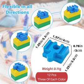 Lyivisk Wooden Train Rail Adapter Wooden Train Connectors Pack of 24 Plastic Rail Connectors Toy Accessories for Children Aged 3-7