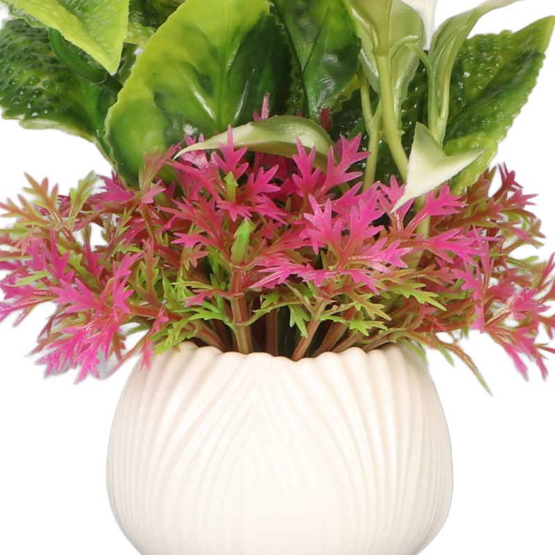 2pcs Artificial Aquarium Plants Silicone Flowers Reusable Resin Pots Fish