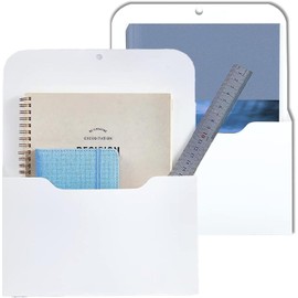 Yitobici Magnetic Pen Holder, Magnetic File Holder, Magnetic Paper Holder, Document Holder, Office Supplies, Storage, A4 Papers, Letter Holder, with Strong Magnet, White, Pack of 2