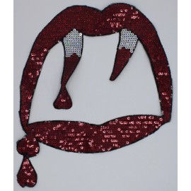 Mhy Line Bloody Lips Sequin Patch (M386)