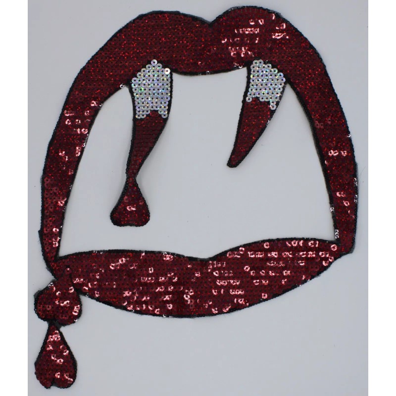 Mhy Line Bloody Lips Sequin Patch (M386)