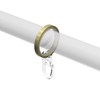 Interdeco Curtain Rings with Sliding Insert and Pleat Hooks, Rings