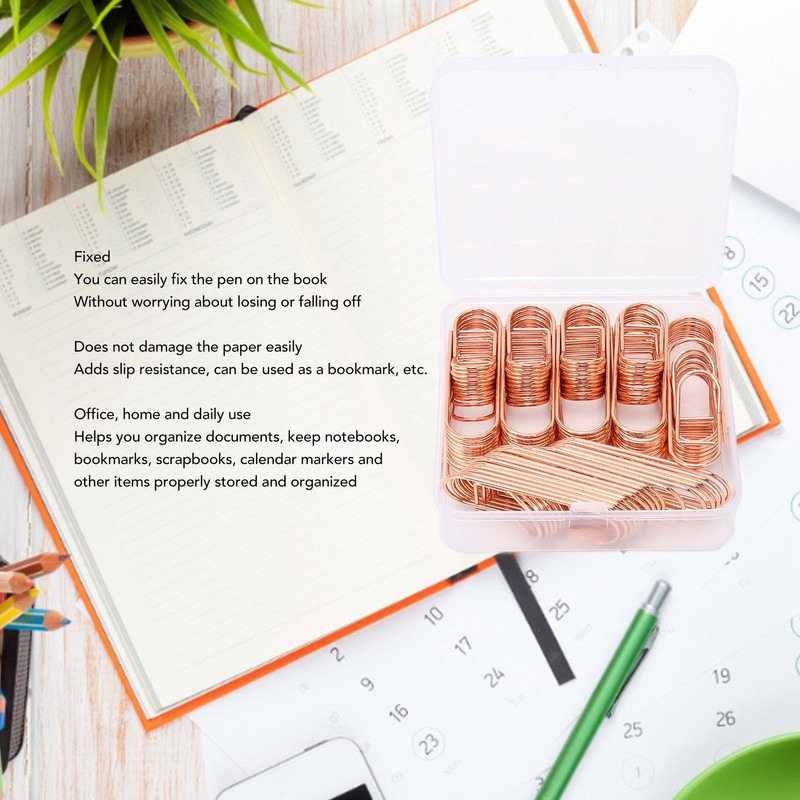 66pcs Metal Pen Clips for Student Slip Resistance Rust Prevention