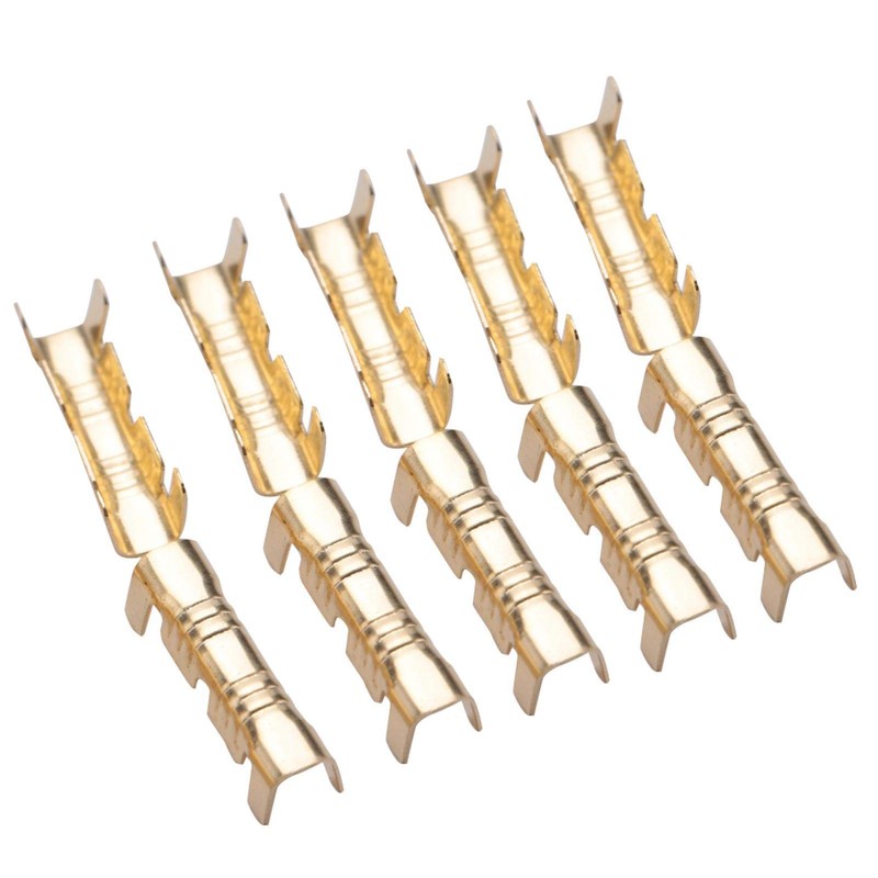 Pack of 100 U-shaped copper ring terminals, crimping wire, non-insulated