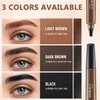 2Pcs Magic Microblading Eyebrow Pencil, 2025 New 4-Tip Waterproof Brow