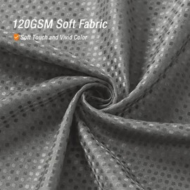 POATOW Shower Curtain - Waffle Textured Heavy Duty Thick Fabric Shower Curtains for Bathroom, 256GSM Luxury Weighted Polyester Cloth Bath Curtain Set with 12 Plastic Hooks，72Wx72H (Waffle Weave Grey)