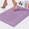LuxUrux Bath Mat-Extra-Soft Plush Bath Shower Bathroom Rug, 1'' Chenille