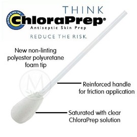 Chloraprep 1.75ml Swabstick Applicator (Single) (Box of 48) by ChloraPrep